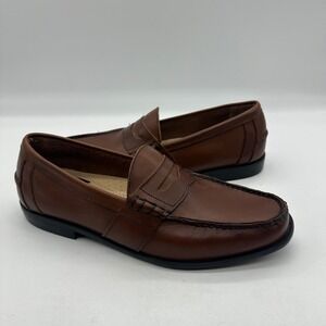 Nunn Bush 84547-257 Mens 10M Brown Kent Moc Toe Penny Loafers Casual Dress Shoes